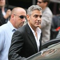 George Clooney on the set of a Mercedes Benz E300 L advert photos | Picture 78304